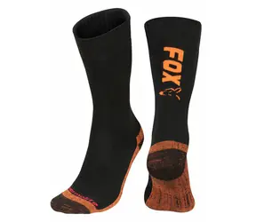 FOX Ponožky Black/Orange Thermolite Long Sock 40-43