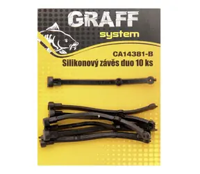 Graff Silikónový záves duo 10ks Čierny