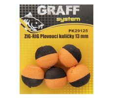 Graff Zig-Rig Plávajúce guličky 13mm Čierna/Oranžová