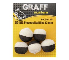 Graff Zig-Rig Plávajúce guličky 13mm Čierna/Biela