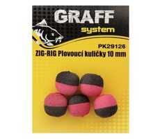 Graff Zig-Rig Plávajúce guličky 10mm Čierna/Červená