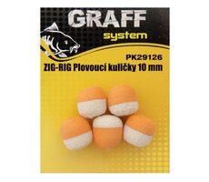 Graff Zig-Rig Plávajúce guličky 10mm Biela/Oranžová
