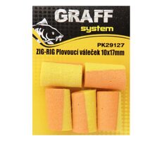 Graff Zig-Rig Plávajúci valček 10x17mm Žltá/Oranžová 5ks