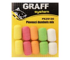 Graff Zig-Rig Plávajúci valček 7x13mm Mix farieb 10ks