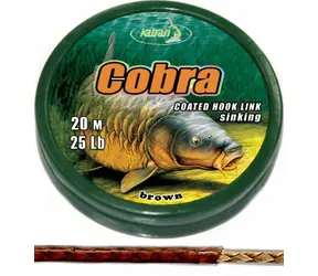Katran Šnúrka Coated Braided Hook Link Cobra 20m 15lb 6,8kg
