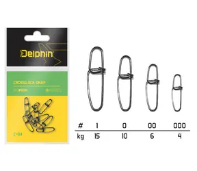 Delphin Karabínka Crosslock Snap C-03 Veľkosť 1 10ks