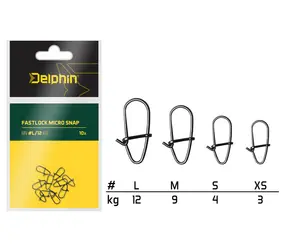 Delphin Karabínka Fastlock Micro Snap Veľkosť L 12kg 10ks
