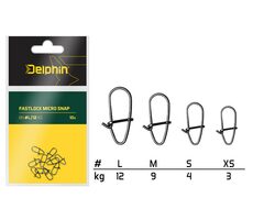 Delphin Karabínka Fastlock Micro Snap Veľkosť XS 3kg 10ks