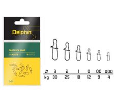 Delphin Karabínka Fastlock Snap C-01 Veľkosť 0 8kg 10ks
