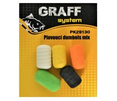 Graff Plávajúce dumbels 7x13mm Mix barev 5ks
