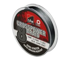 DAM Šnúra Crosspower 8-Braid Dark Grey 150m 0,20mm 12,6kg 28lb