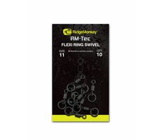 RidgeMonkey Obratlík Connexion Flexi Ring Swivel Veľkosť 11 10ks