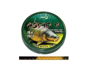 Katran Šnúrka Coated Braided Hook Link Aspid 9 10m 25lb 11,4kg