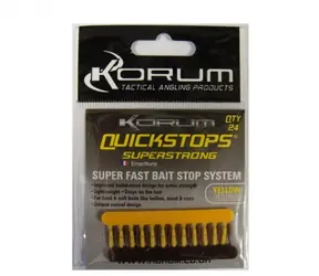 KORUM Zarážka Quickstops Yellow/Brown 24ks