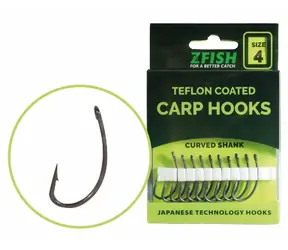 Zfish Háčik Teflon Hooks Curved Shank Veľkosť 8 10ks