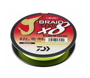 Daiwa Šnúra J-Braid Grand X8 Chartreuse 135m 0,24mm 22kg