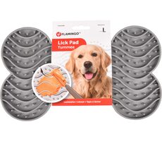 Flamingo Yummee Lízacia podložka šedá / veľkosť L