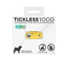 TICKLESS Mini dog Žltá / Nabíjací ultrazvukový odpudzovač kliešťov a bĺch 