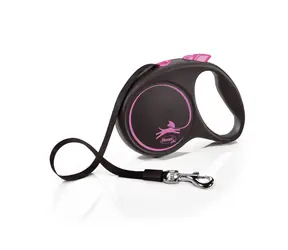 Flexi Black Design L 5m/50kg ružová / Vodítko