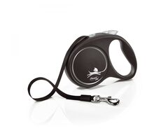 Flexi Black Design L 5m/50kg strieborná / Vodítko
