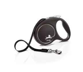 Flexi Black Design L 5m/50kg strieborná / Vodítko
