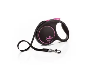 Flexi Black Design M 5m/25kg ružová / Vodítko