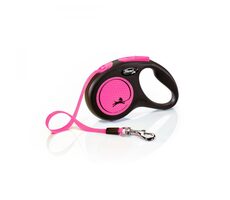 Flexi New Neon S 5m/15kg ružová / Vodítko