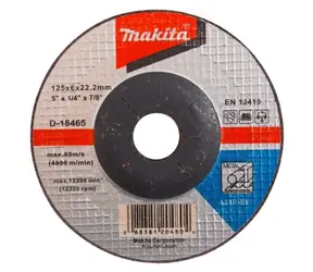 Makita D-18465 / brúsny kotúč na kov / A24R / 125x6 mm / Priemer otvoru: 22.23 mm