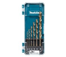 Makita D-75758 Sada 6ks vrtákov HSS-CO do kovu / 2 & 3 & 4 & 5 & 6 & 8 mm