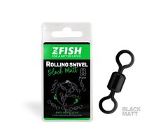 Zfish Obratlík Rolling Swivel Black Matt Veľkosť 8 28kg 10ks