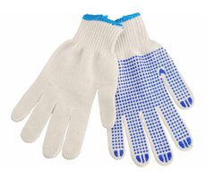 Extol-CRAFT Rukavice bavlnené s PVC terčíkmi na dlani - veľkosť 10" 