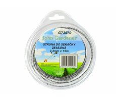 GEKO Struna do kosačky zosilnená 2.4mm 15m / zvlnený profil / nylon 