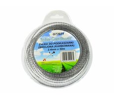 GEKO Struna do kosačky zosilnená 2.4mm 50m / zvlnený profil / nylon 