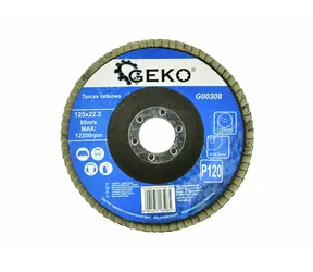GEKO G00308 / Lamelový kotúč z oxidu hlinitého / 125 x 22.2 mm / P120