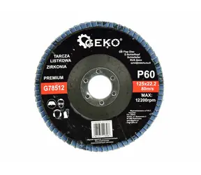 GEKO G78512 / Lamelový kotúč / 125 x 22.2 mm / P60