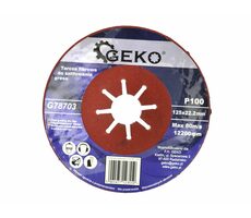 GEKO G78703 / Brúsny vláknový kotúč na kameniny / 125 x 1.8 x 22.2 mm / P100