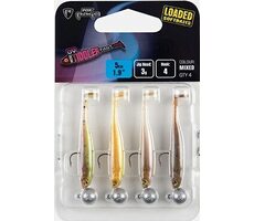 FOX Rage Gumová nástraha Micro Tiddler Fast Loaded 5cm 3g Mixed UV Colour Pack 4ks