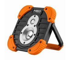 Neo Tools 99-040 / Batériový reflektor s powerbankou / 2600 mAh / 10W +3W / 50 + 250 lm / IP44