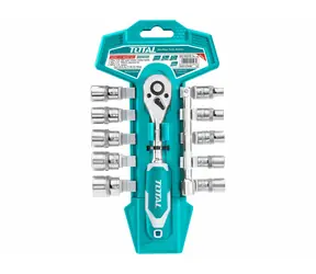 TOTAL-TOOLS Industrial Hlavica nástrčné 1/4" sada 12ks