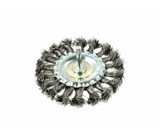 GEKO G00629 Kefa okružná vrkôčiková 100mm / vlnitý drôt S 0.5mm / stopka 6mm