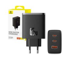 Baseus P10152301113-00 Cube Pro Napájací adaptér čierna / USB-A / USB-C / 65W