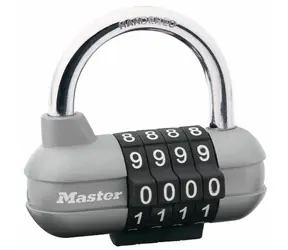 Master Lock 1520EURD / Kombinačný visiaci zámok horizontálny - šedý