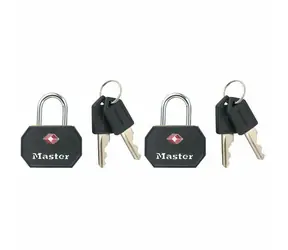 Master Lock 4681EURTBLK Set 2 ks visiacich zámkov TSA - čierny