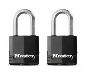 Master Lock M115EURTLF Set 2 ks visiacich zámkov z vrstvenej ocele - Excell - 48mm