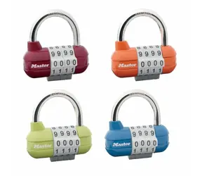 Master Lock 1523EURD SET Kombinačný visiaci zámok horizontálny - (1 balenie, 4ks)
