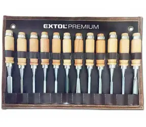 Extol- Premium Dláta rezbárska súprava 12ks | dĺžka 200 mm | CrV 