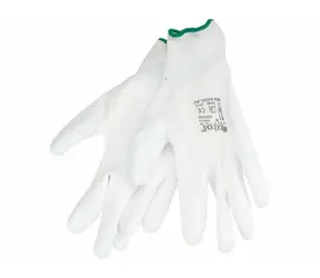 Extol- Premium Rukavice z polyesteru polomáčané v PU bielej - veľkosť 8" 