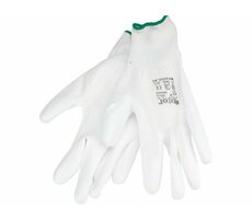 Extol- Premium Rukavice z polyesteru polomáčané v PU bielej - veľkosť 9" 