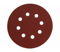 Extol- Premium Papier brúsny výsek 125 mm | P40 | 8 otvorov | suchý zips | 10ks