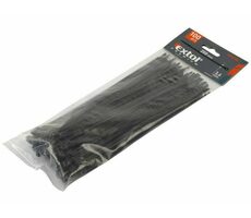 Extol- Premium Pásky na vodiče 200x3.6mm 100ks čierne / NYLON 